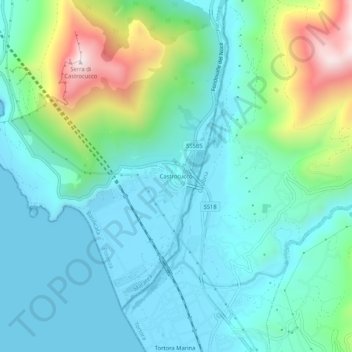 Castrocucco topographic map, elevation, terrain