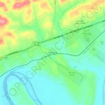 Greenland topographic map, elevation, terrain