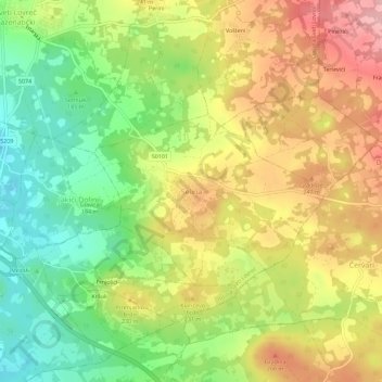 Selina topographic map, elevation, terrain