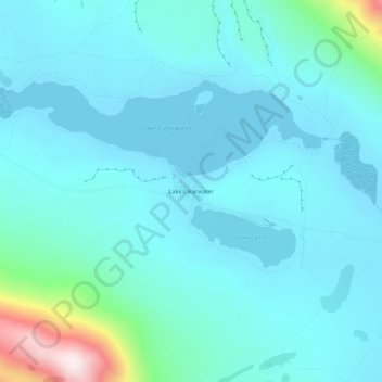 Lake Clearwater topographic map, elevation, terrain