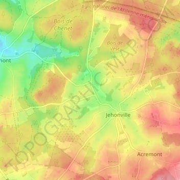 Sart topographic map, elevation, terrain