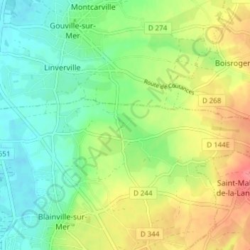 La Jeannerie topographic map, elevation, terrain
