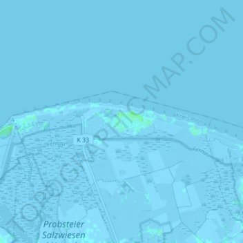 Heidkate topographic map, elevation, terrain