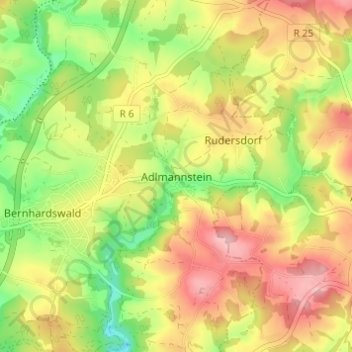 Adlmannstein topographic map, elevation, terrain