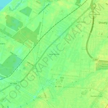 Saint Dennis topographic map, elevation, terrain