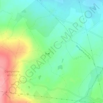 Berthelot topographic map, elevation, terrain