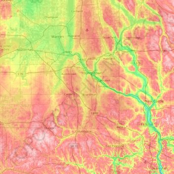 Beaver Island topographic map, elevation, terrain