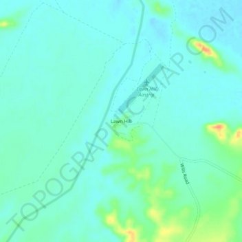 Lawn Hill topographic map, elevation, terrain