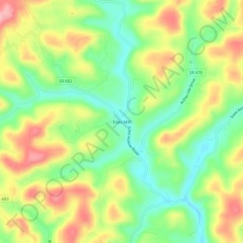 Edds Mill topographic map, elevation, terrain