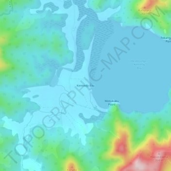 Kennedy Bay topographic map, elevation, terrain