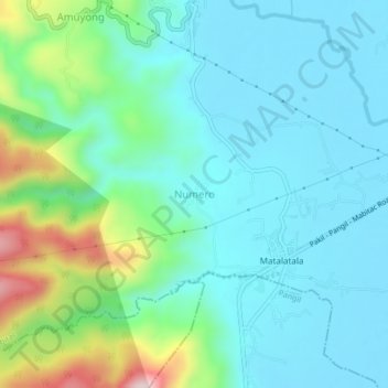 Numero topographic map, elevation, terrain