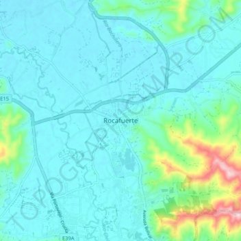 Rocafuerte topographic map, elevation, terrain