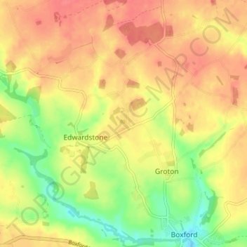 Mill Green topographic map, elevation, terrain