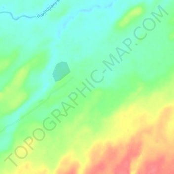 Pickle Crow topographic map, elevation, terrain