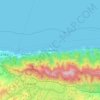 Caraballeda topographic map, elevation, terrain