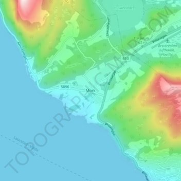 Mork topographic map, elevation, terrain
