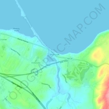 Beach Park topographic map, elevation, terrain