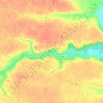 Buzduc topographic map, elevation, terrain