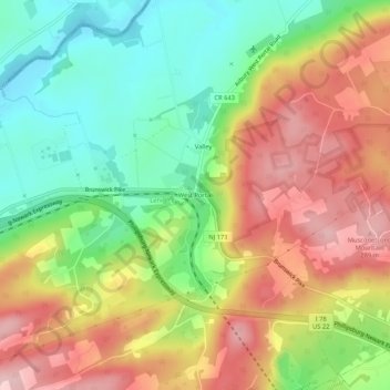 West Portal topographic map, elevation, terrain