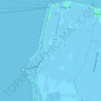 Dyksterhusen topographic map, elevation, terrain