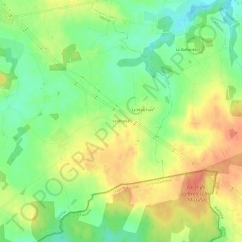 Le Boizeul topographic map, elevation, terrain