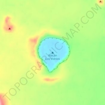 Volcan Los Vidrios topographic map, elevation, terrain
