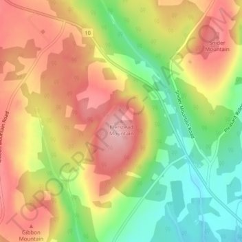Kierstead Mountain topographic map, elevation, terrain