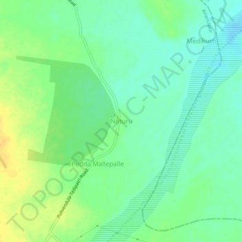 Nitturu topographic map, elevation, terrain