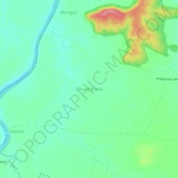 Dhoot Khedi topographic map, elevation, terrain