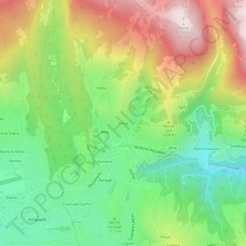 Costa topographic map, elevation, terrain