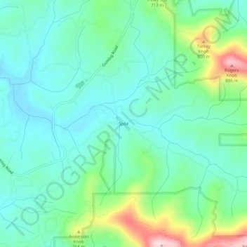 Spile topographic map, elevation, terrain