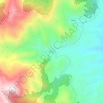Rodia topographic map, elevation, terrain
