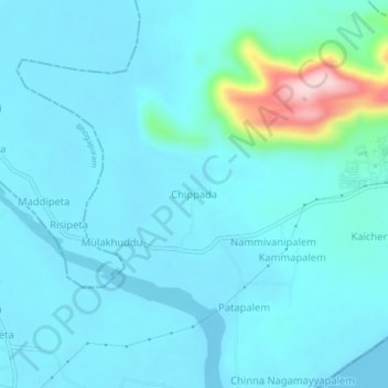 Chippada topographic map, elevation, terrain