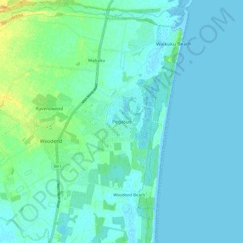 Pegasus topographic map, elevation, terrain