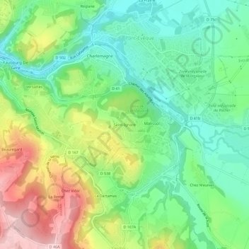 Saint-Ignace topographic map, elevation, terrain