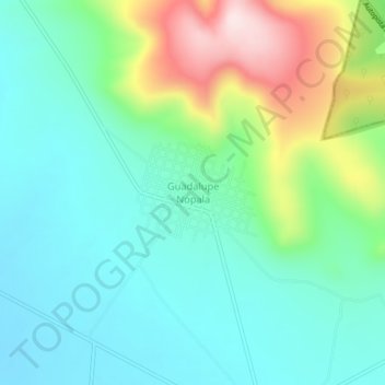 Guadalupe Nopala topographic map, elevation, terrain