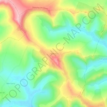 Dobra topographic map, elevation, terrain