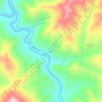 Suteh topographic map, elevation, terrain