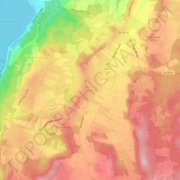 Frieding topographic map, elevation, terrain
