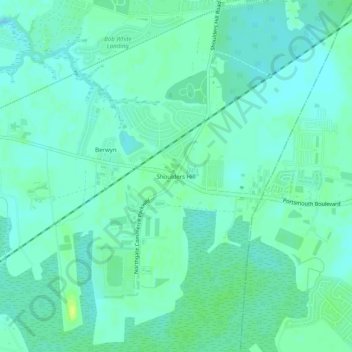 Shoulders Hill topographic map, elevation, terrain