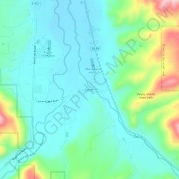 Conner topographic map, elevation, terrain