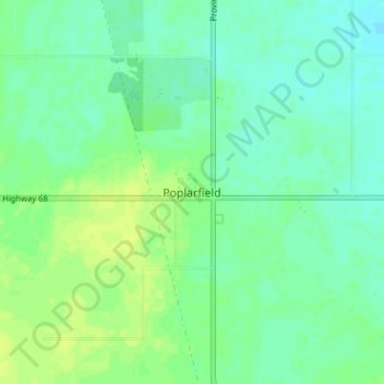 Poplarfield topographic map, elevation, terrain