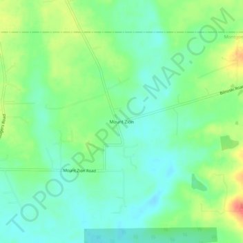 Mount Zion topographic map, elevation, terrain