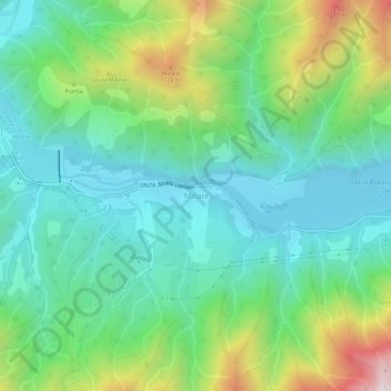 Malaia topographic map, elevation, terrain