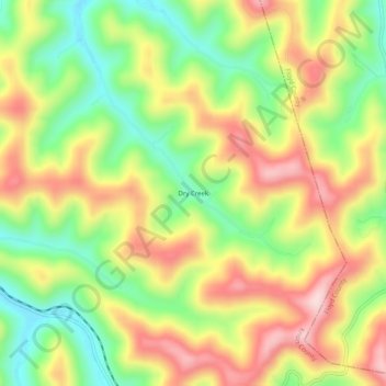Dry Creek topographic map, elevation, terrain
