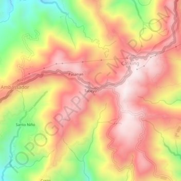 Tabeyo topographic map, elevation, terrain