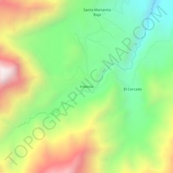 Imbiola topographic map, elevation, terrain