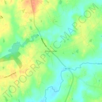 Wilsons Corner topographic map, elevation, terrain
