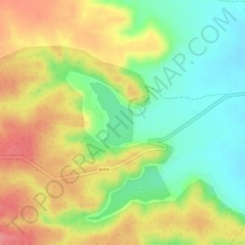 Zilpi Lake topographic map, elevation, terrain