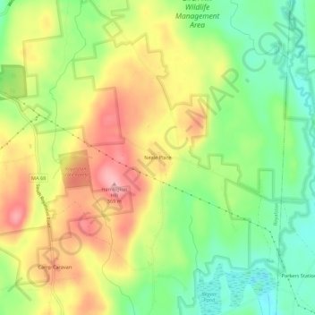 Neale Place topographic map, elevation, terrain